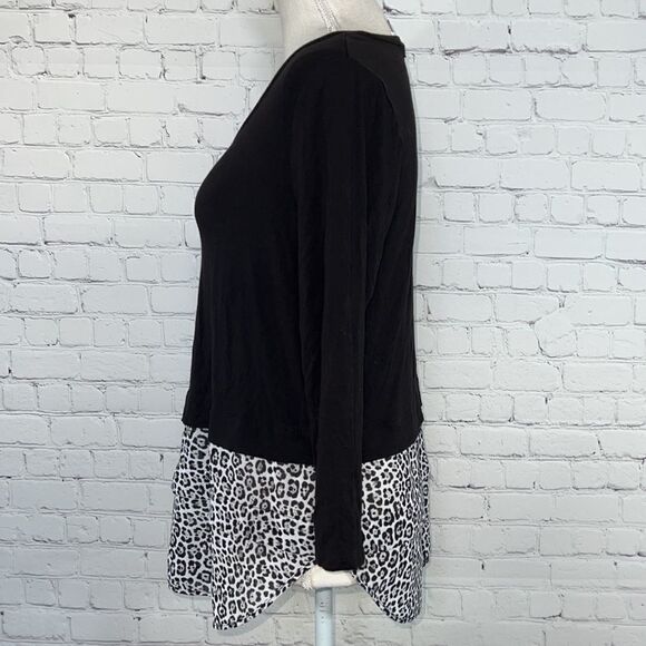 MICHAELMichaelKors Top with Leopard Print Hem - Picture 4 of 7